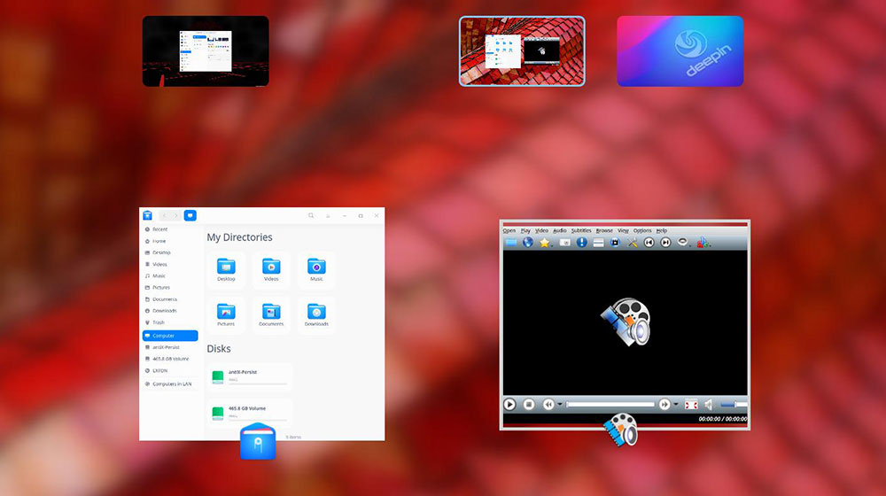 ExTix Linux multitasking workspace