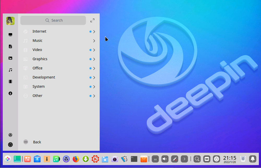 ExTix Linux deepin  desktop