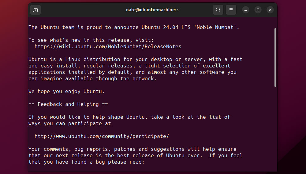 Ubuntu 24.04 Lts Terminal Upgrade Message